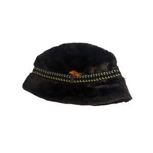 Vintage United Hatters Cap & Millinery Large Fur Hat Warm Winter USA